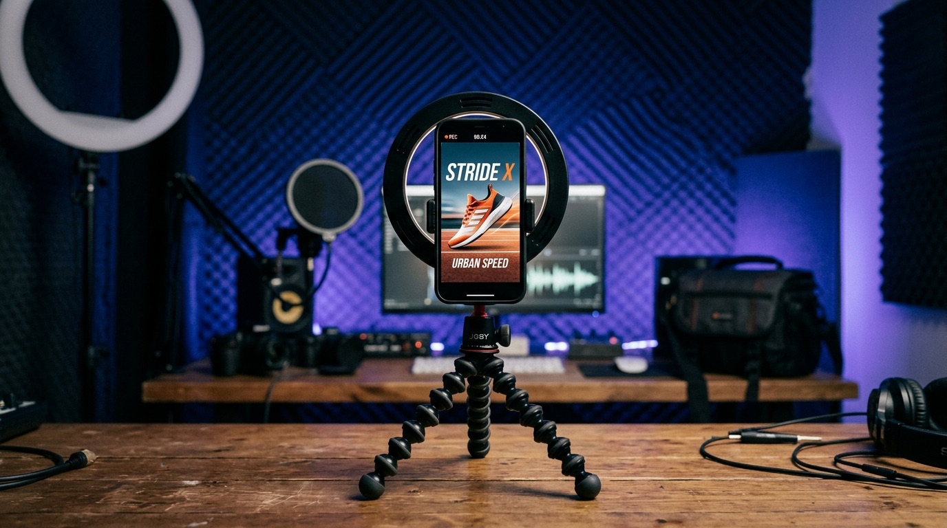 A frame from a vertical product advert