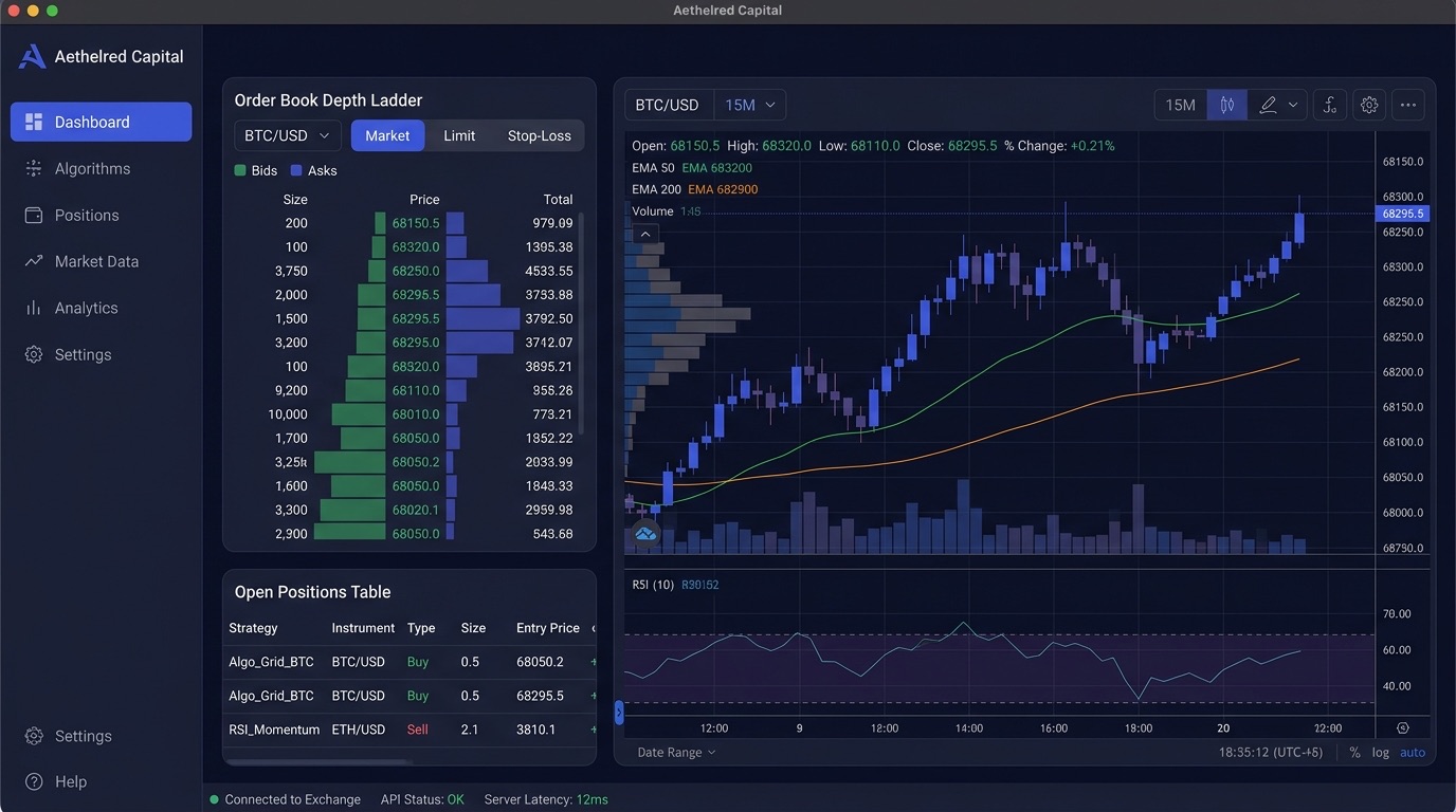 The AutoTradeX trading interface