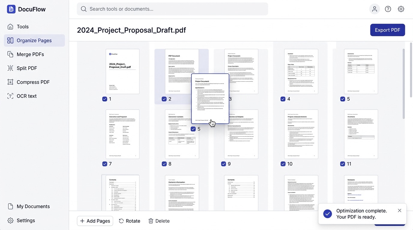 The document toolkit workspace